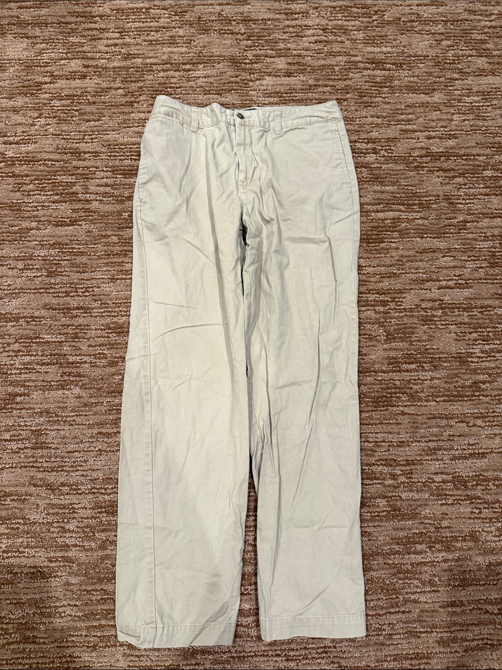 Chaps Men's Cream Straight-Leg Chinos